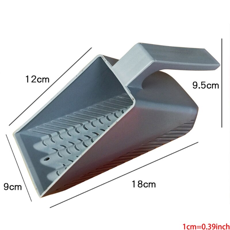 Akvarium akvarium grus sand skopa spade skrapa städpanna grå