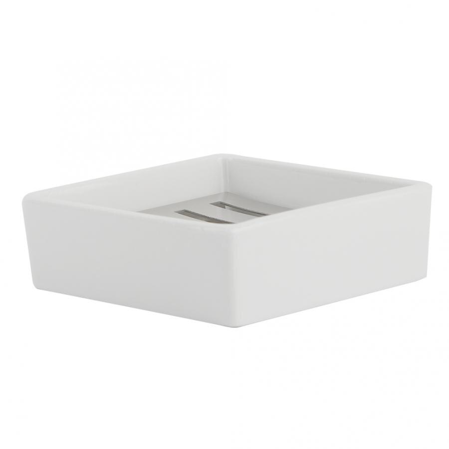 Zeepbakje keramische zeepbakje roestvrijstalen zeephouder voor douche dubbele laag afdruipzeepdoos draagbare zeepbakjes