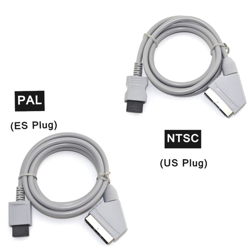 Câble pour TV vidéo Scart rvb, cordon AV, 1.8m, Compatible avec Wii wii-u, jeu vidéo