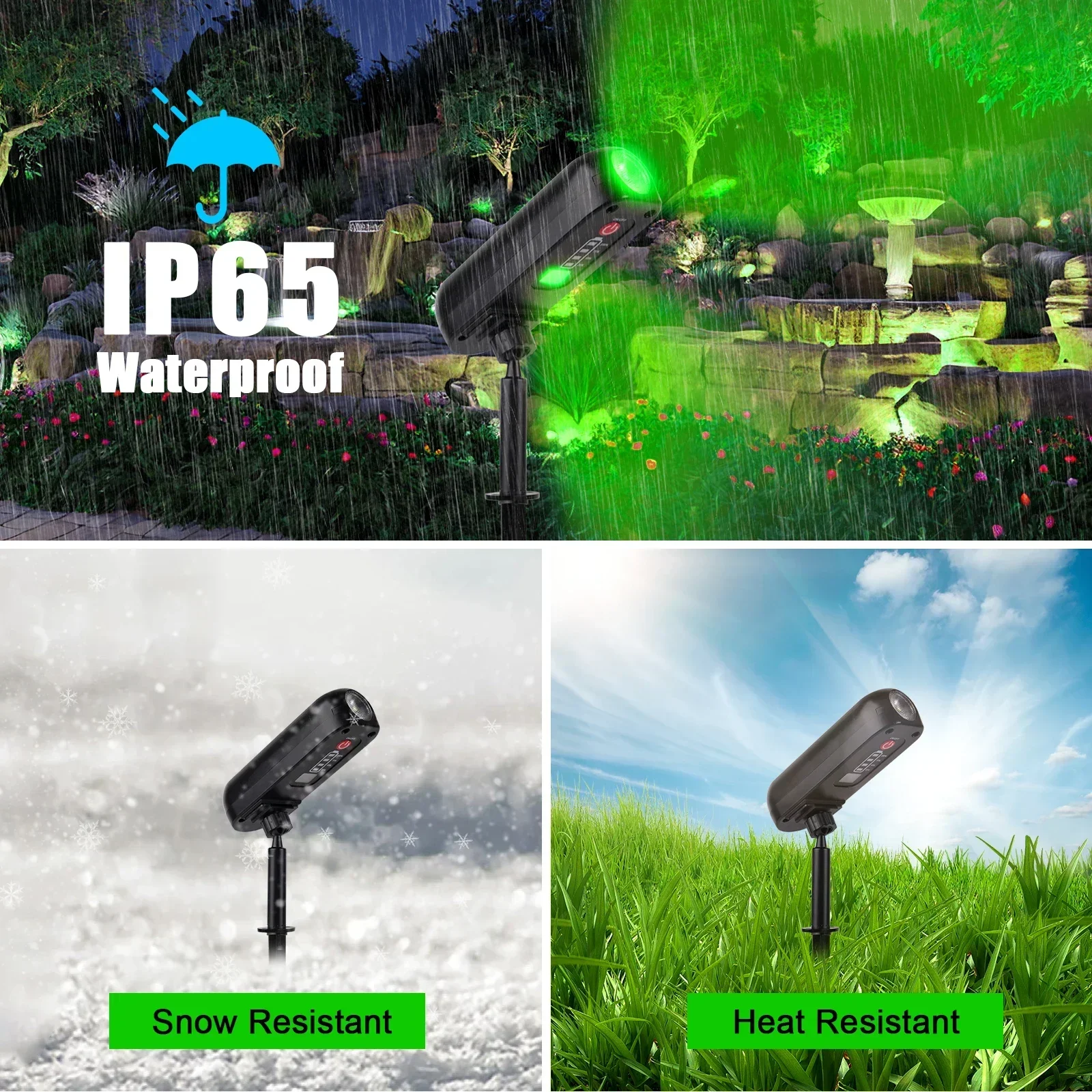 Outdoor Solar Spotlights IP65 Waterproof Adjustable Solar Landscape Spotlights 2 Modes Solar Uplights for Trees Garden Pathway
