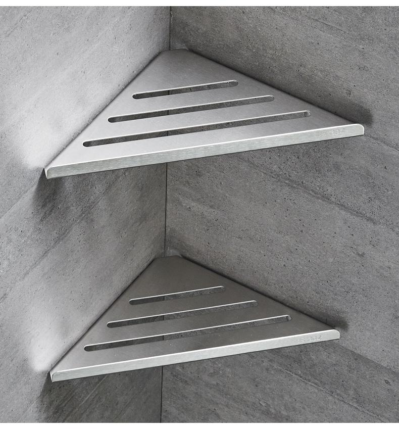 Corner Shelf Single Layer 304 Stainless Steel Bathroom Shelf Wall Mounted Stainless Steel Shelves Bathroom: 2 layer