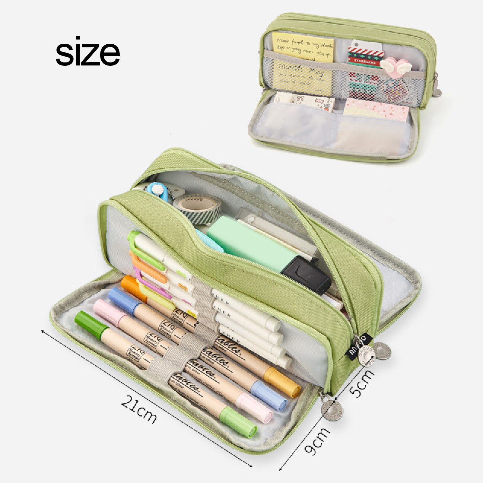 Pen Opbergtas Multifunctionele 3 Compartimenten Canvas Briefpapier Organizer Bag Voor Studenten Pencile Opbergtas Canvas