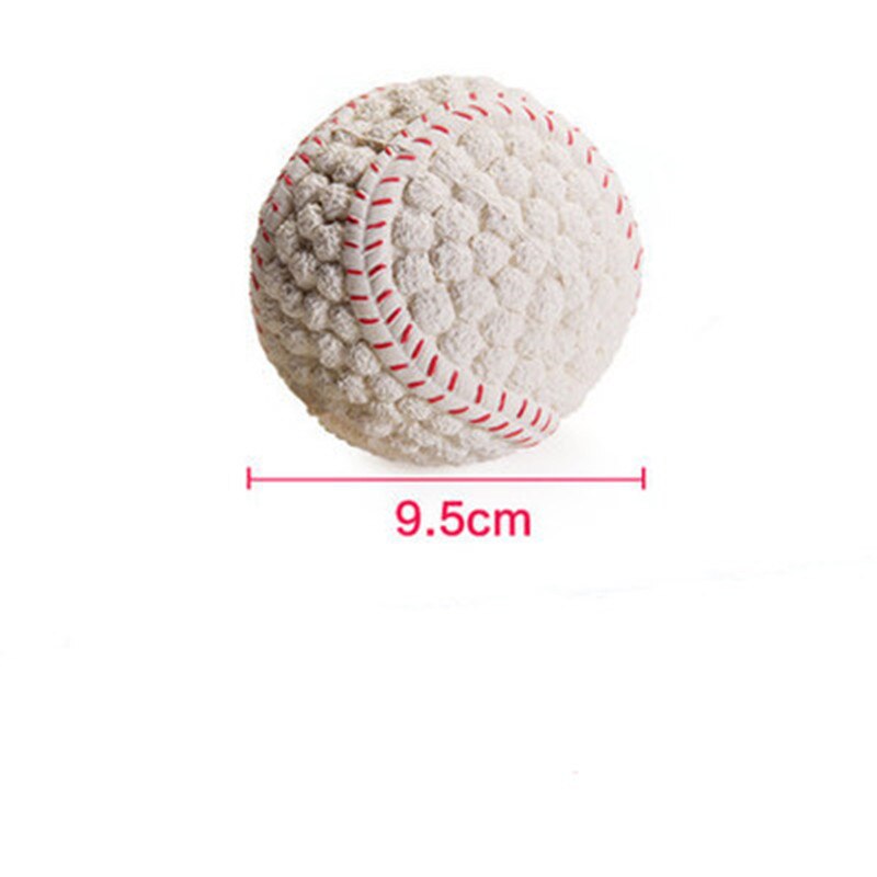 Pet Sof Pet Dog Toys Toy Funny Interactive Interactive latex vocal ball Dog Chew Toy For Dog Tooth Clean football Ball: white ball  9.5 cm