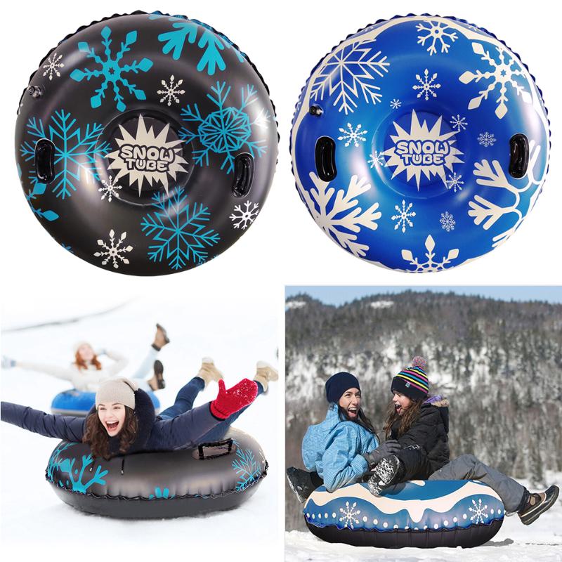 Winter Aufblasbare Skifahren Bord PVC draussen Schwebte Ski Kreis mit Griff für freundlicher Erwachsene Skifahren Ausrügestochen Zubehör