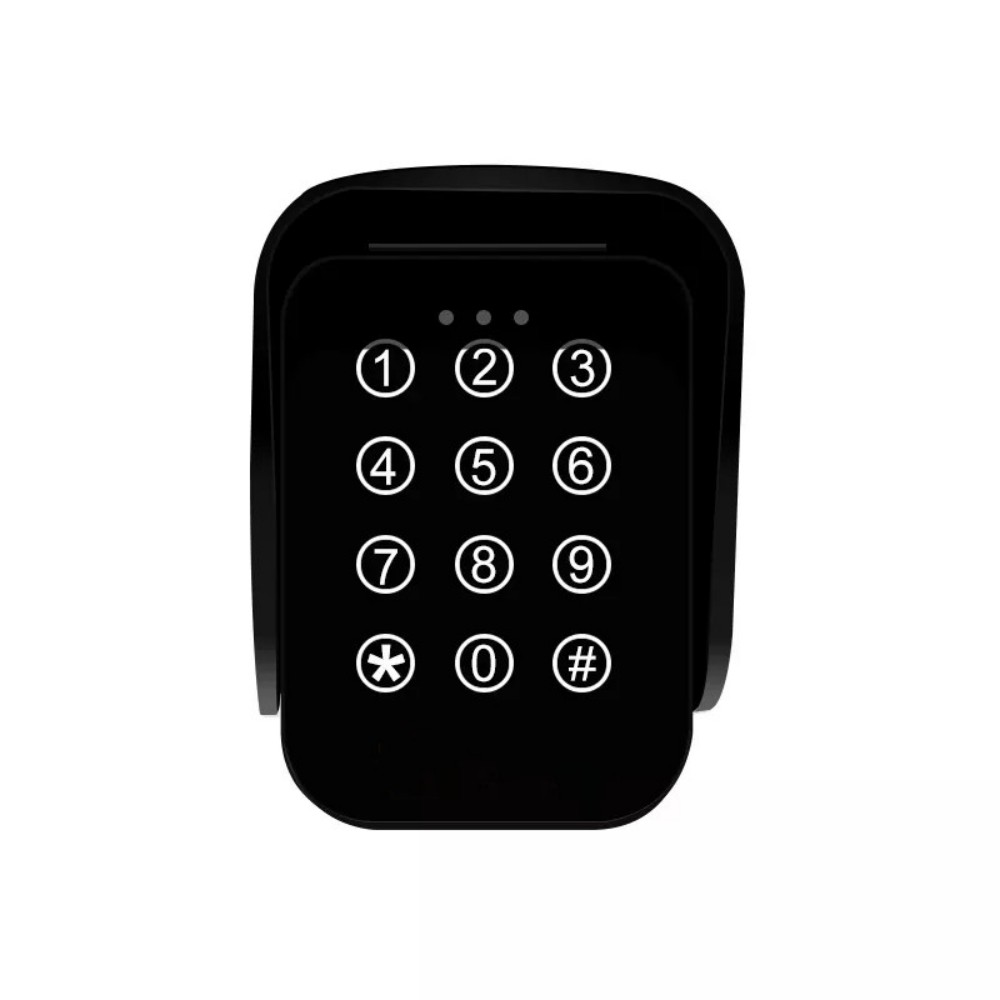 Touch Panel Wireless Keypad Two Channels Waterproof Keyboard For Swing Gate Opener / 500KG PKM Sliding Gate Opener: black