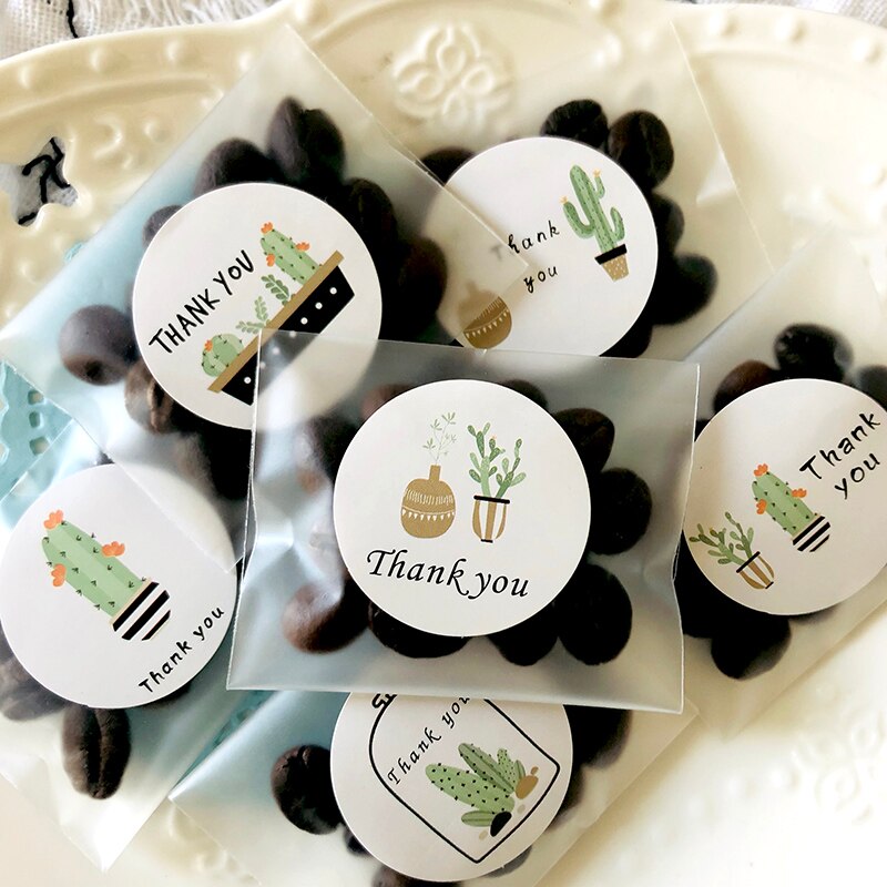 60Pcs Assort Ronde Seal Sticker Dia.30mm Bakken Afdichting Label Plant Cactus Bloemen Sticker Dank U Verzegelen Sticker