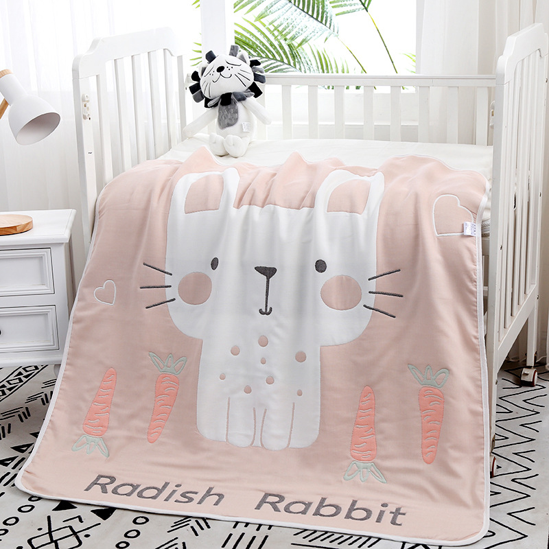 Edredón de invierno para bebé, manta gruesa para bebé, edredón de algodón de 10 capas de 110x110cm, juegos de ropa para niños, artículos para recién nacidos: 02-110x110cm