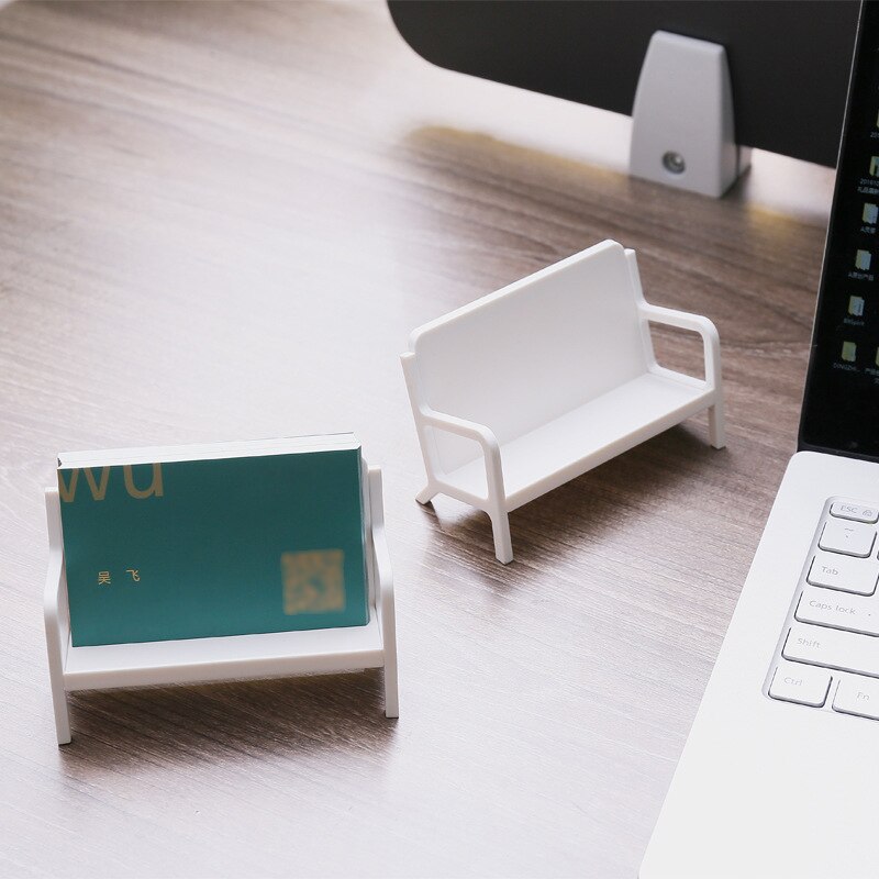 Bench Figure Business Card Case Simple Style Sofa Calling Card Holder Modern Name Card Ornament for Office Table