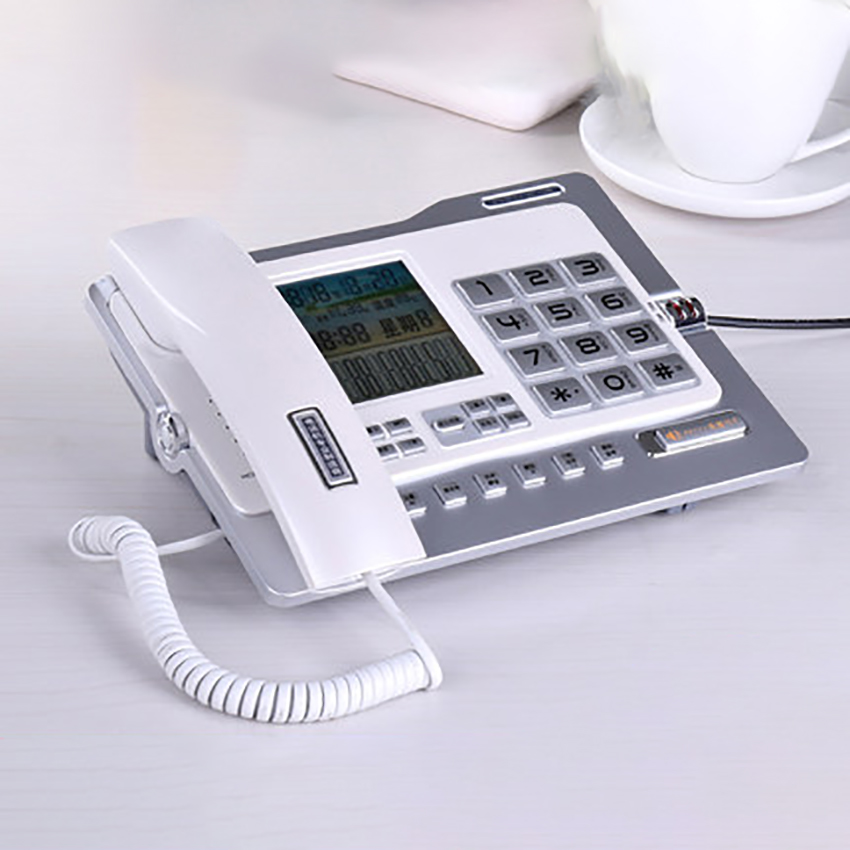 Office Home Corded Telephone Phone with Caller ID/Call Waiting, Speakerphone, Blacklist, Dual Interface Calculator &amp; Alarm Clock