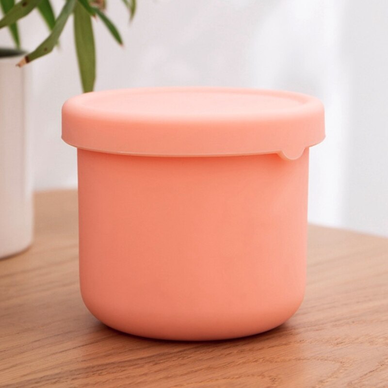 Silicone Food Storage Freezer Containers with Lids Silicone Portable Bowl Airtight Leakproof Food Jars Dishwasher Microwave Safe: pink