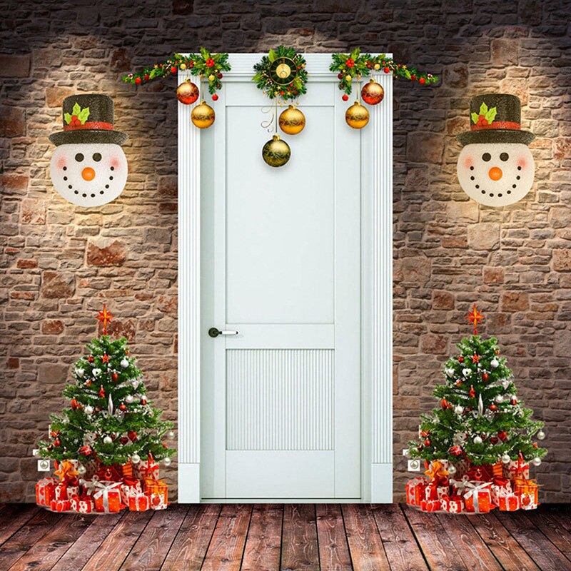 30*20*10cm noël bonhomme de neige tête abat-jour Durable bonhomme de neige abat-jour pour la maison noël Festival fête atmosphère