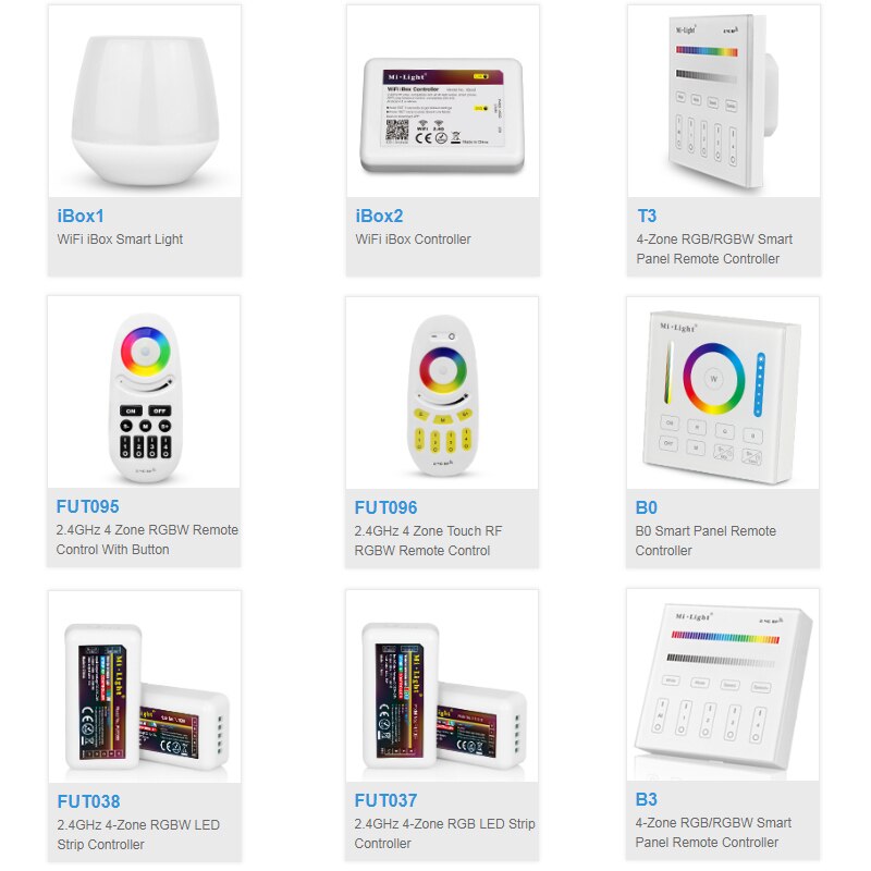 2.4G Rgb/Rgbw Led Strip Licht Dimmer 4-Zone Helderheid Smart Panel Wifi Ibox Smart Controller IBox1