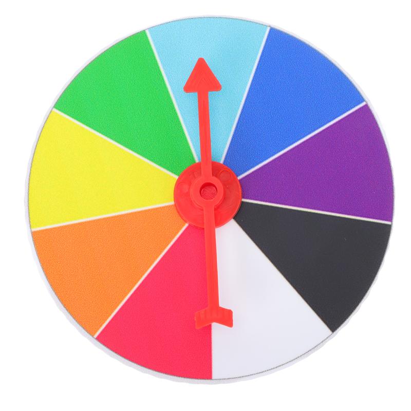 1Pc Wall Hanging Prize Wheel Prop Lucky Draw Machine Plastic Foam Draw Wheel Teaching Activities Rotary Game Prop 10cm: color 1