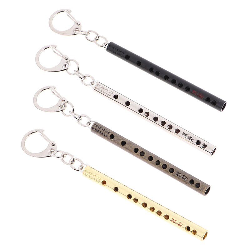 Mini Pocket Muziekinstrument Sleutelhanger Cosplay Prop Accessoires Fluit Sleutelhanger Sleutelhanger Hanger