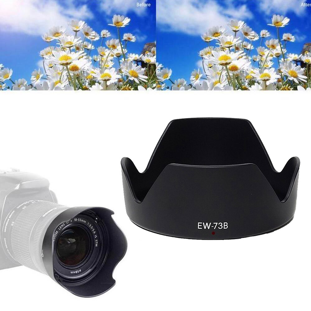 Parasol de lente de cámara Reversible, 67MM EW73B, para Canon 60D70D 600D 18-135 EF-S 17-85mm