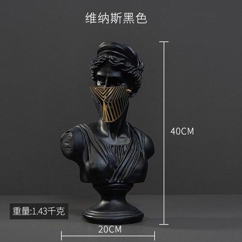 Nowoczesna imitacja gipsu żywica Dawid sztuka rzeźbiarska biust portret wenus statua figurki urządzanie salonu dekoracja wnętrz
