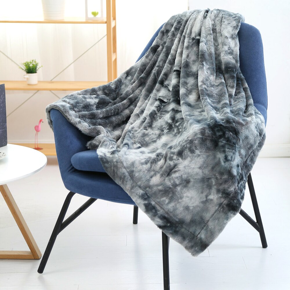 130x16 0/160x200cm nouvelle fourrure douce couverture floue douce courte fausse fourrure jeter couverture tapis lit chaise canapé salon: black / 130x160cm