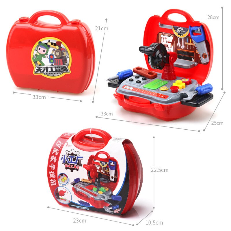 Pretend Spielen Kunststoff Werkzeug Kit Ärzte Pet Hund BBQ Lebensmittel Toolbox Kit Pädagogisches Simulation Spielzeug Für Kinder