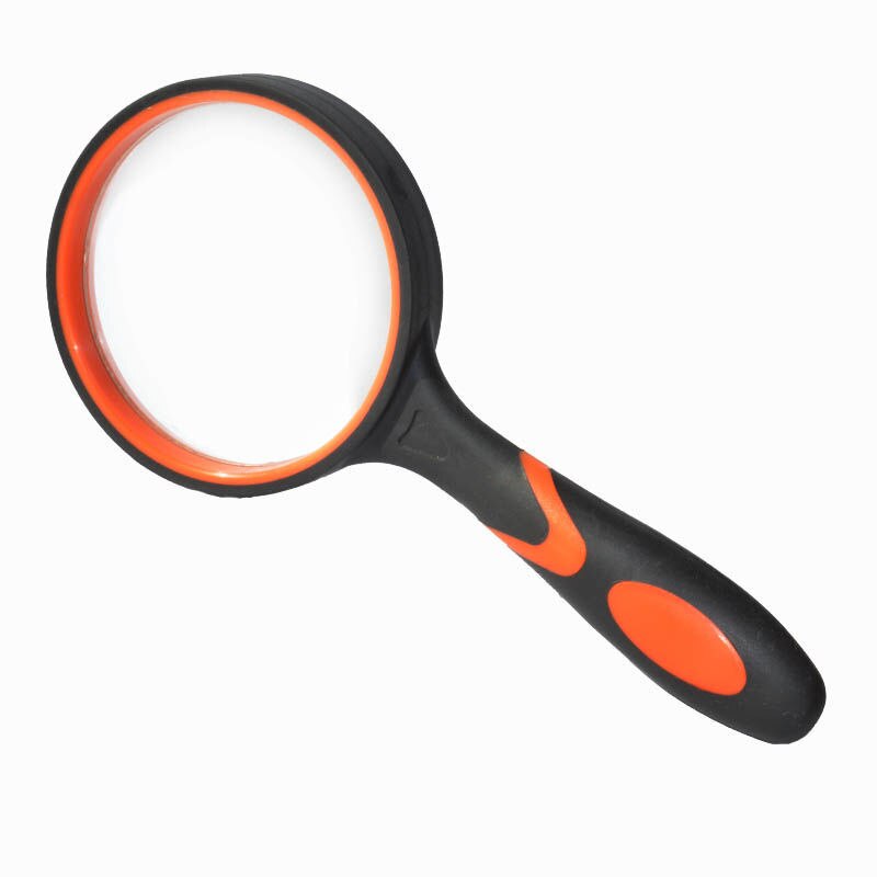 10x High-definition Optical Lens Rubber Anti Plastic Handle Reading Hand-held Glass Color Magnifying Glass for The Elderly