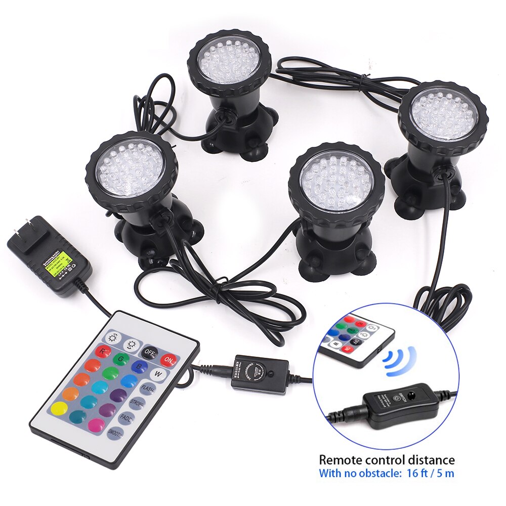 Waterdichte Rgb Led Onderwater Verlichting Lamp 36 Led Onderwater Spot Light Voor Zwembad Fonteinen Vijver Water Aquarium Licht