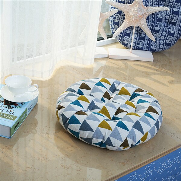 40Cm Modern Lounger Minimalism Floor Cushions Round Comfortable Print Flower Seat For Kids Home Office Soft Pillow: 12