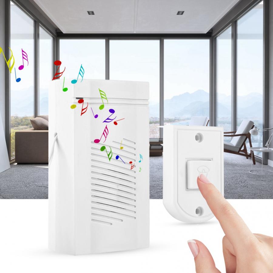 Wired Doorbell School Hospital Laboratory Ring Bell Chime ABS Wall Mounted Tape Attached Door Bell Office Access Control System