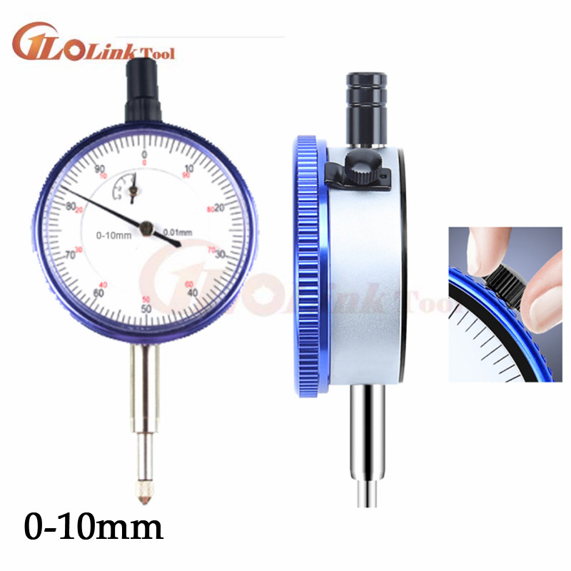 Dial Indicator 0-5mm 0-10mm 0-25mm 0-30mm 0-50mm Indicator Gauge measure instrument Tool Gauge Stable Performance Meter Precise: 0-10mm Blue