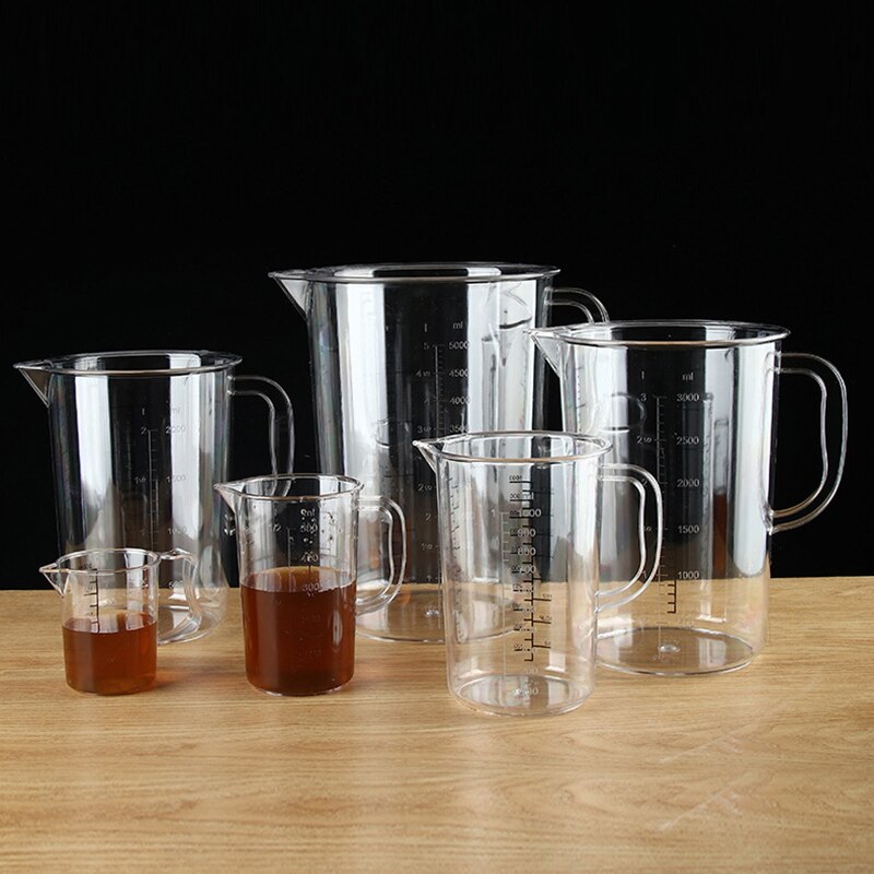 1pcs Measuring Cup Acrylic Handmade DIY Mixing Resin Tools Precision Graduated Kitchen Jug Pour Spout Baking Cooking Butter