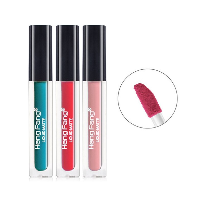 de herramientas de maquillaje mate pintalabios Azul Rojo labial de larga duración colorido