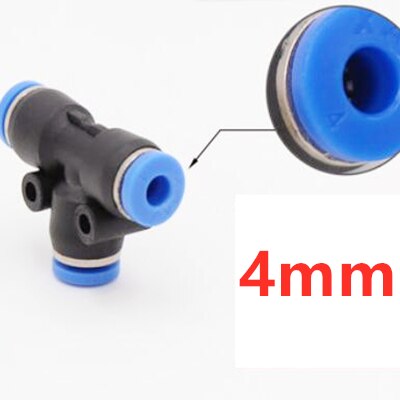 4mm 6mm 8mm 10mm 12mm Pneumatische Slang Plastic 3 Way Tee Quick Connectors Adapters