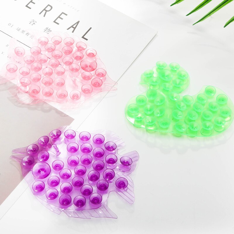 1/3/5Pcs Sterke Dubbelzijdige Vacuüm Sucker Magic Plastic Sucker Leuke Badkamer Items Zuig Standhouder bad Speelgoed Willekeurige Kleur