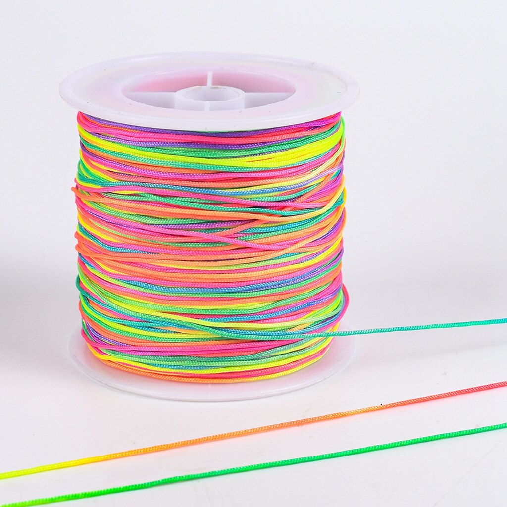 100 M/partij 0.8Mm Regenboog Elastisch Kralen Discussies Stretch String Crafting Touwen Voor Diy Ketting Sieraden Maken