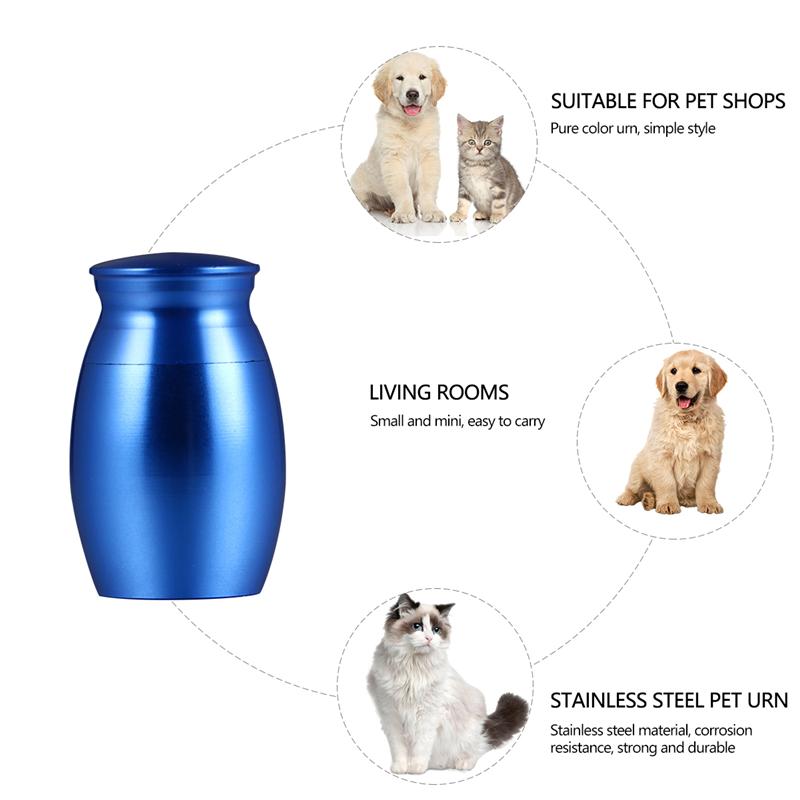 Recipiente para urna funeraria de acero inoxidable con tornillo de labio, 1 unidad Pet
