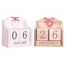 Affichage perpétuel calendrier mois et Date | En bois, bloc éternel, accessoires de photographie de bureau, accessoires de décoration pour la maison et le bureau