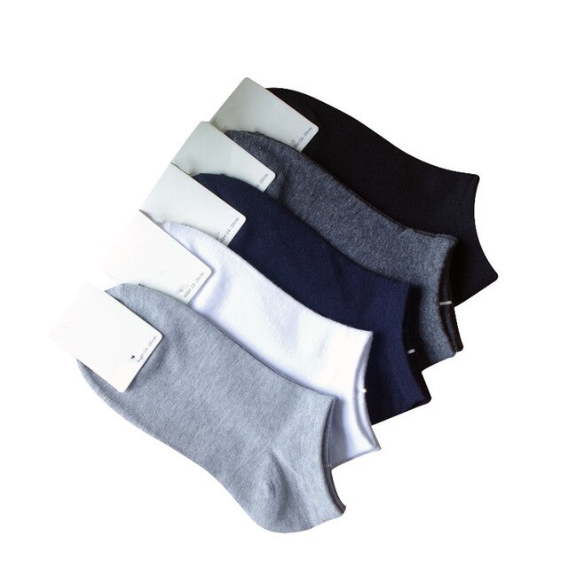 Chaussettes à la cheville pour hommes, décontracté, couleur unie, chaussettes courtes en coton, pantoufles, 6 pièces = 3 paires, printemps été: free color