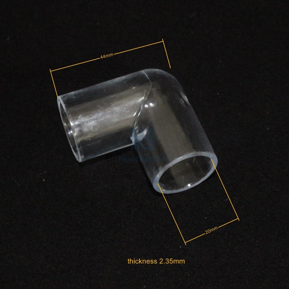 NuoNuoWell 50PCS-Pack 16mm 20mm 25mm Clear Acrylic Plastic Pipe Joints 90 Degree Elbow Connector Aquarium Irrigation DIY: 20MM Elbow