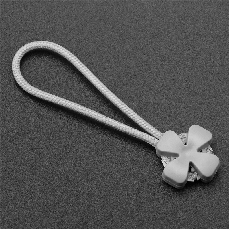 1000 Pieces/Lot Zipper Slider Zipper Slip Rope Pull Puller Detachable Clip Slider Cord For Clothes Bags Garment Accessory: grey