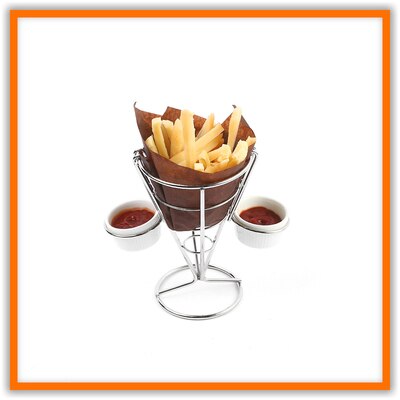 iron art restaurant taco chips rack fried chicken popcorn coffee shop tableware egg ice-cream cone shaped shelf: 5