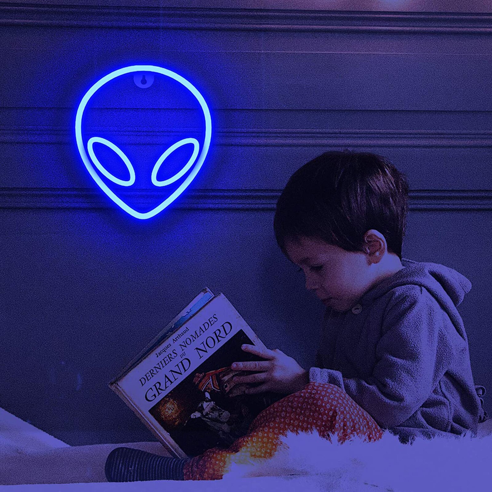 Creatieve Alien Patroon Led Nachtlampje Decoratieve Neon Lamp Voor Slaapkamer Woonkamer Feestartikelen