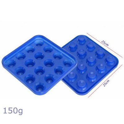 2 stk reguleringsstørrelse pool billardkugler bakke abs materiale 25 cm*25 cm bærende bakke (ekskluder kugler): Blå