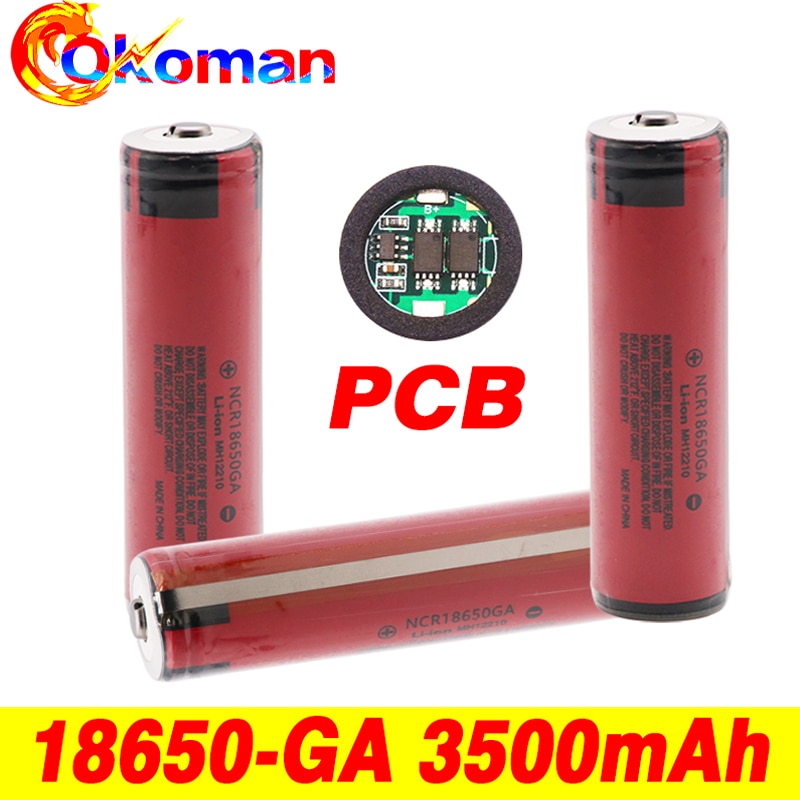18650GA 3.7V 3500Mah 18650 Oplaadbare Batterij Voor Speelgoed Zaklamp Lithium Batterij Met Bescherming Board (Pcb)