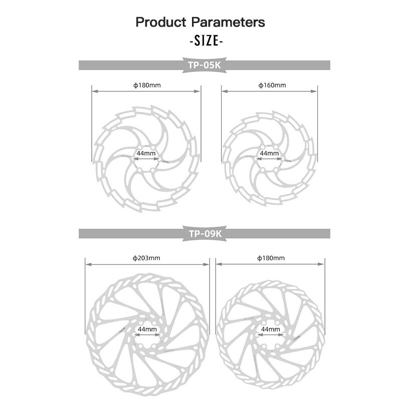 Demeras Schwimmbremsscheibe Für MTB – 160/180/203mm, Edelstahl, Gut Belüftet, Schwarz/rot