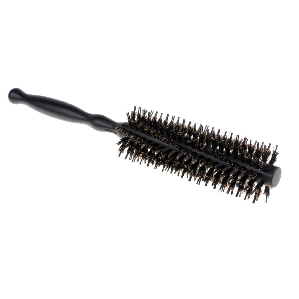 Cepillo de pelo redondo con cerdas desenredantes, cepillo con mango de madera para todo tipo de cabello, largo, corto, fino y grueso: 15mm