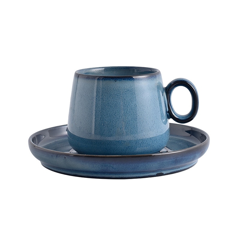 280ml høykvalitets keramiske kaffekopper kaffekopp enkel europeisk stil krus cappuccino blomsterkopper latte