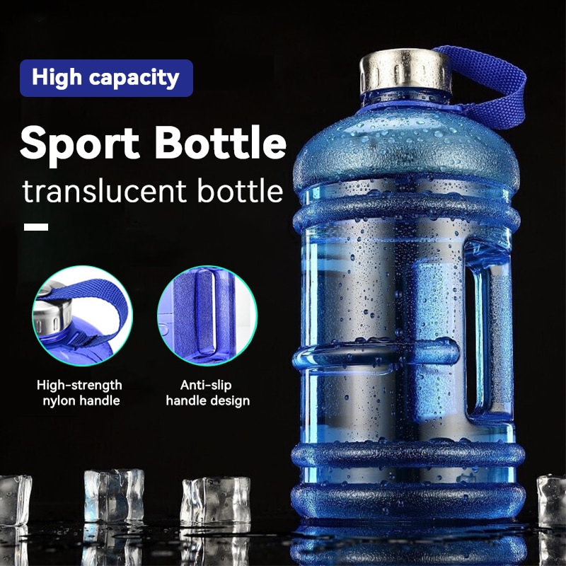 3700ml store vannflaske shaker flaske med håndtak utendørs fitness løpe gym trening plast sports vannflasker