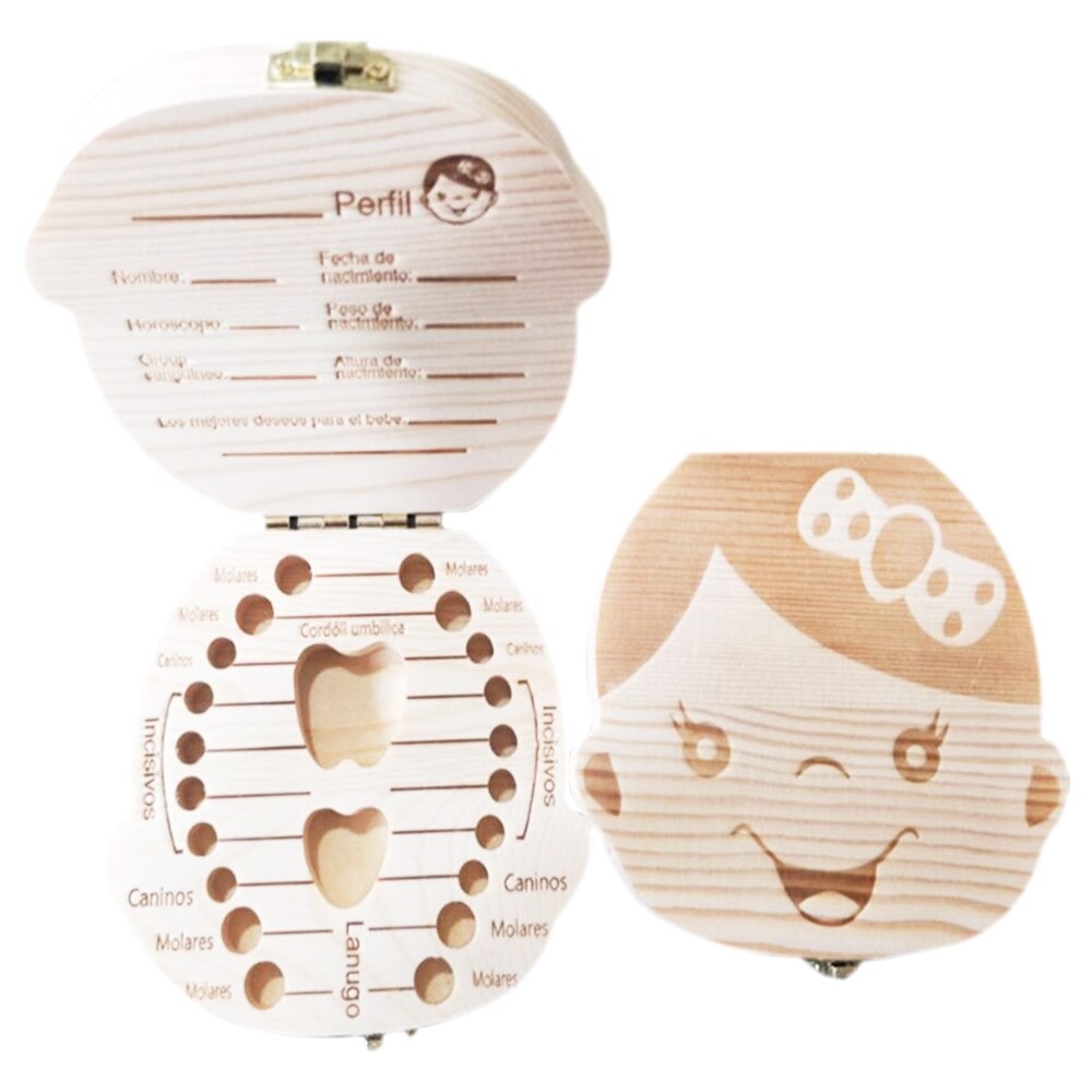 Houten Baby Houten Baby Box Kids Tand Opbergdoos Navelstreng Lanugo Organizer Melk Verzamelen Herinneringen Besparen