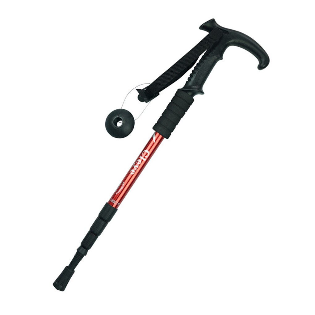 Adjustable 4 Section Trekking Walking Hiking Sticks Telescoping Anti Shock Cane