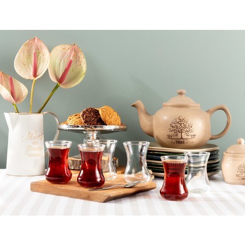 Set of 6 tea glasses. Turkish tea glass. thin waist glasses. Turkish glass. stylish glasses, display glasses