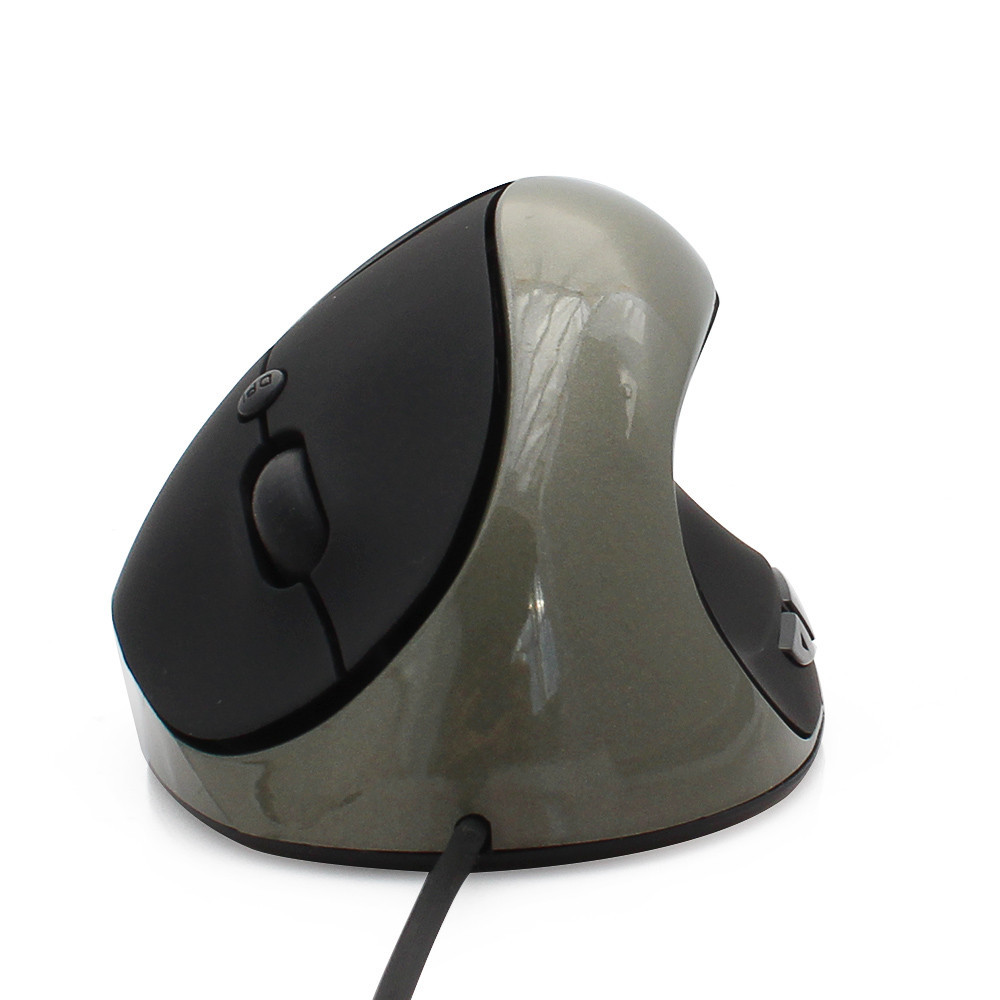 Vertical Ergonomic Mouse Wrist Healthy Office Mouse USB Optical PC Gamer Mice 1600DPI Wired Computer Mause For Laptop Computer: gray