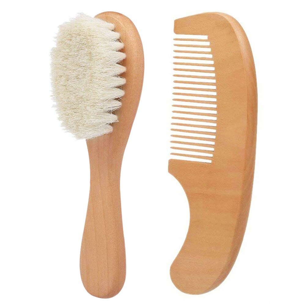 2pcs/ set Natural Wooden Comb Hair Brush Care Kids Massage Infant Baby Pure Natural Safety Material For Your Baby's Health